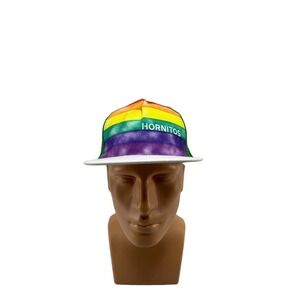 Hornitos Rainbow Pride Adjustable Baseball Cap White Brim Trucker Snapback LGBTQ